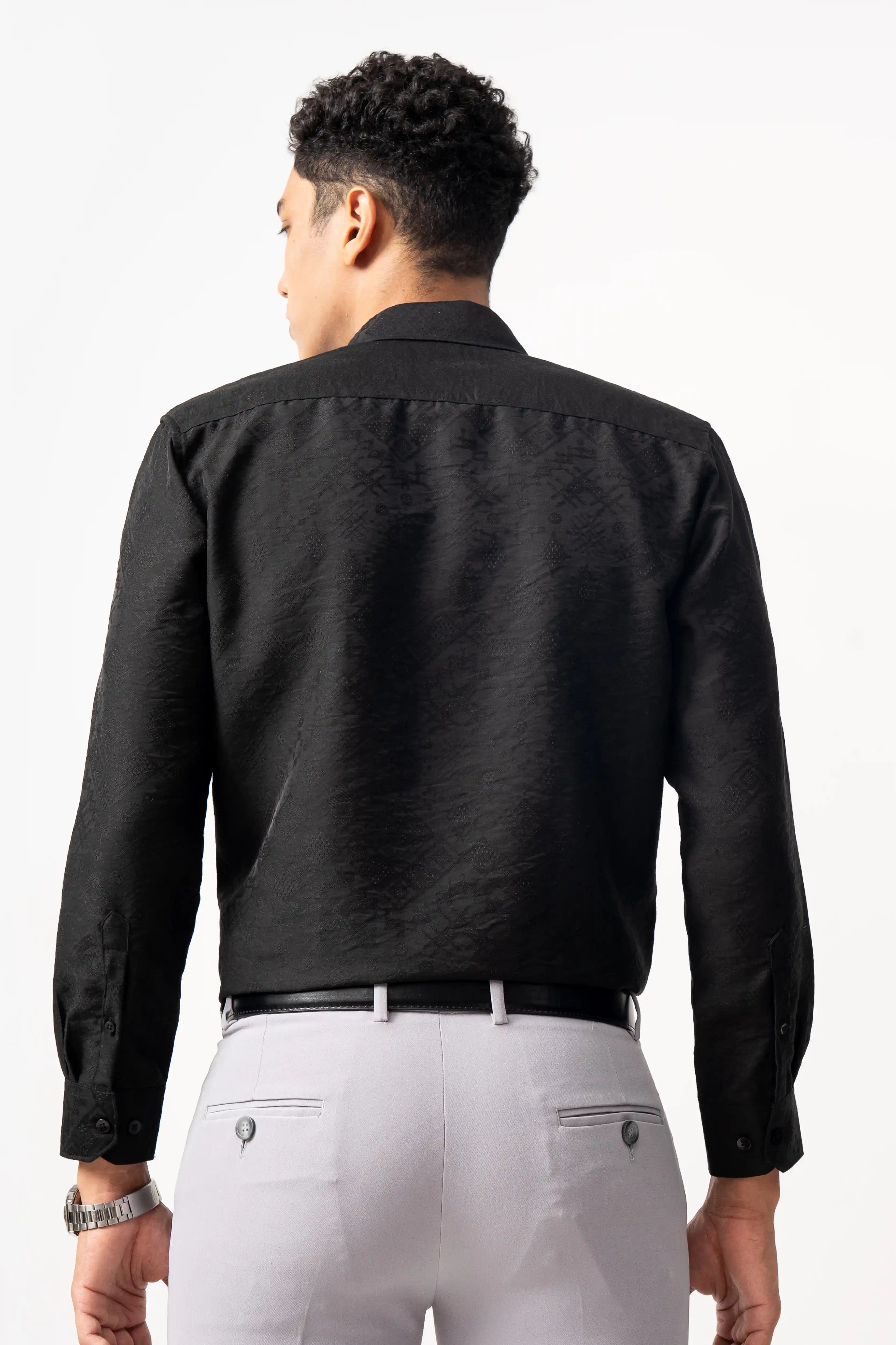 DARK EMBER TEXTURED SHIRT