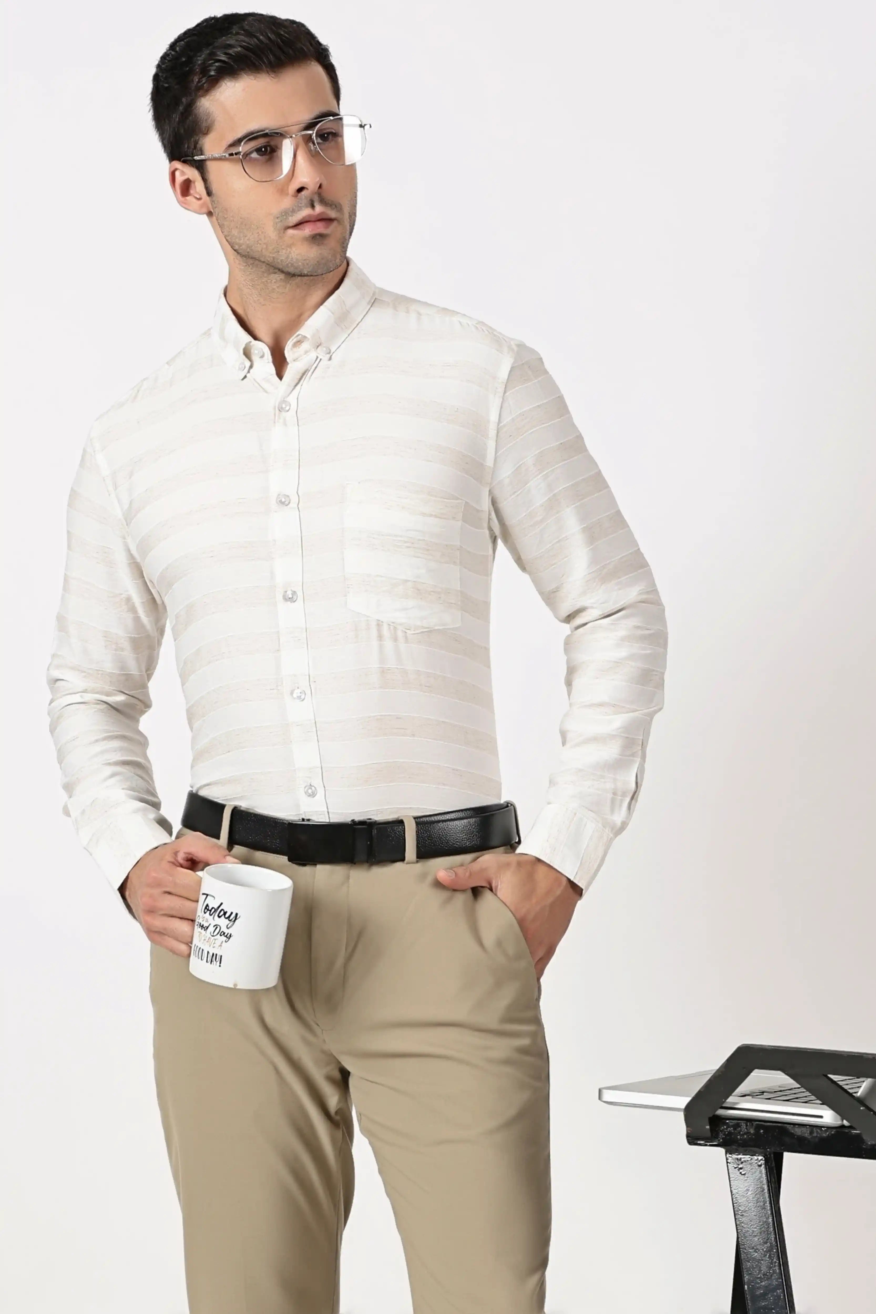 ECLARIO STRIP SHIRT