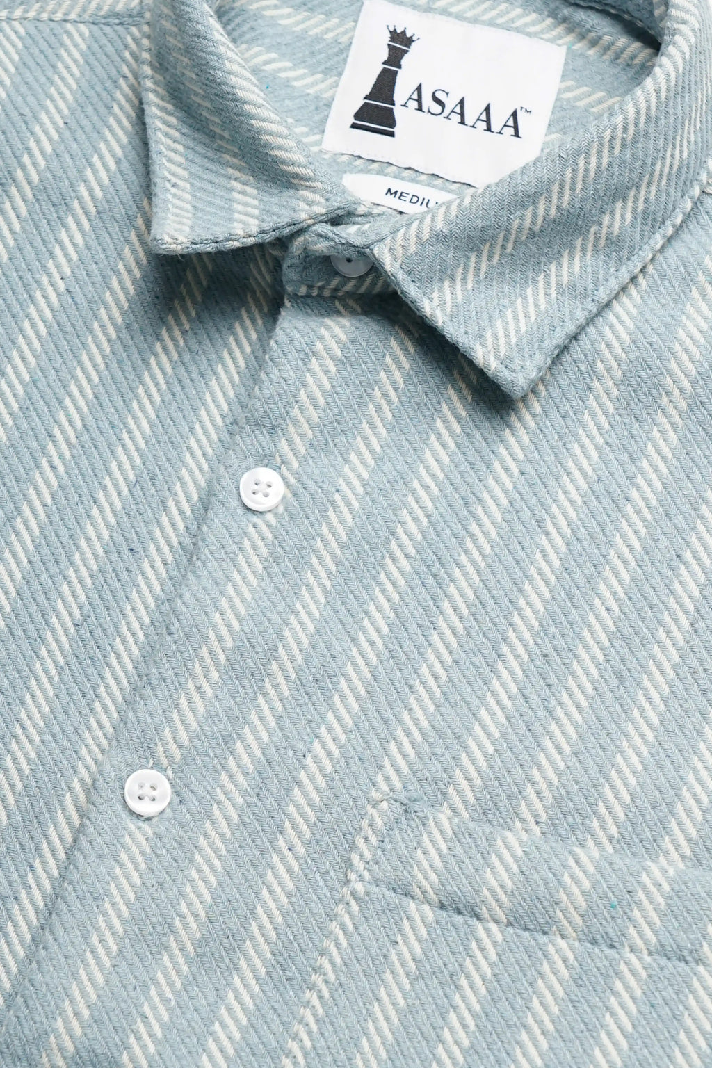 AQUALURE striped shirt with premium brush fabric and comfort fit design.