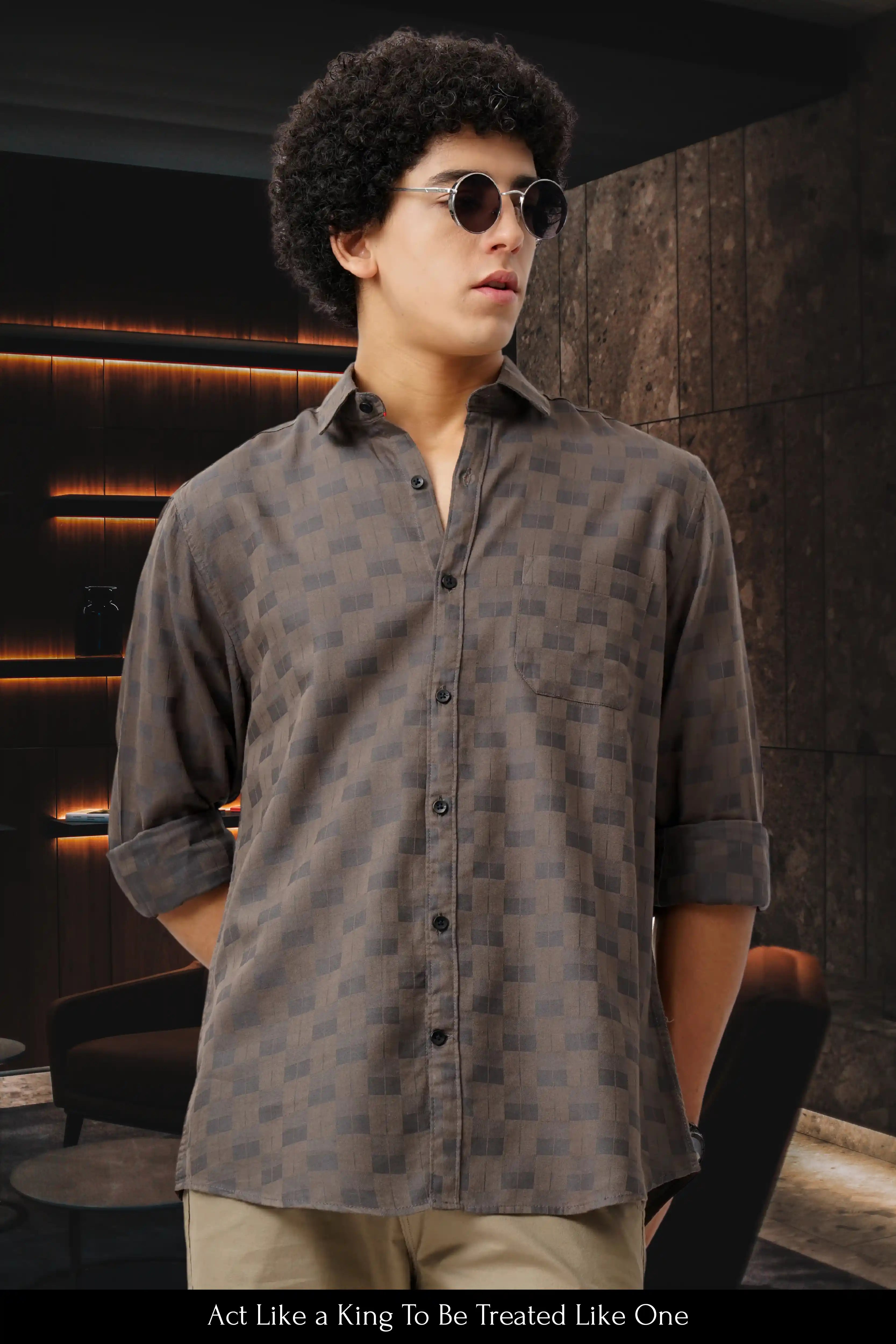 BAIGE JACQUARD SHIRT