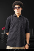 BLACK JACQUARD SHIRT