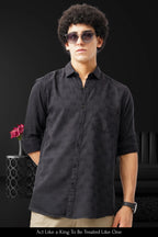 BLACK JACQUARD SHIRT
