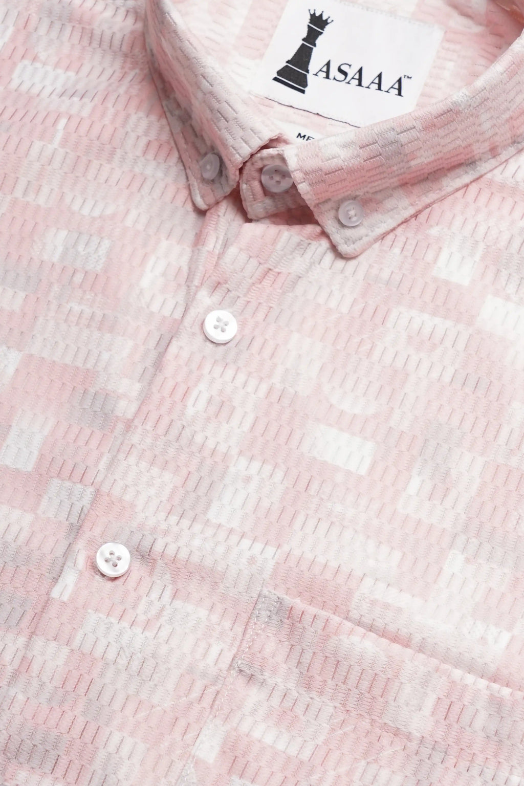LINOPRINT printed shirt in premium cotton with subtle light pattern.