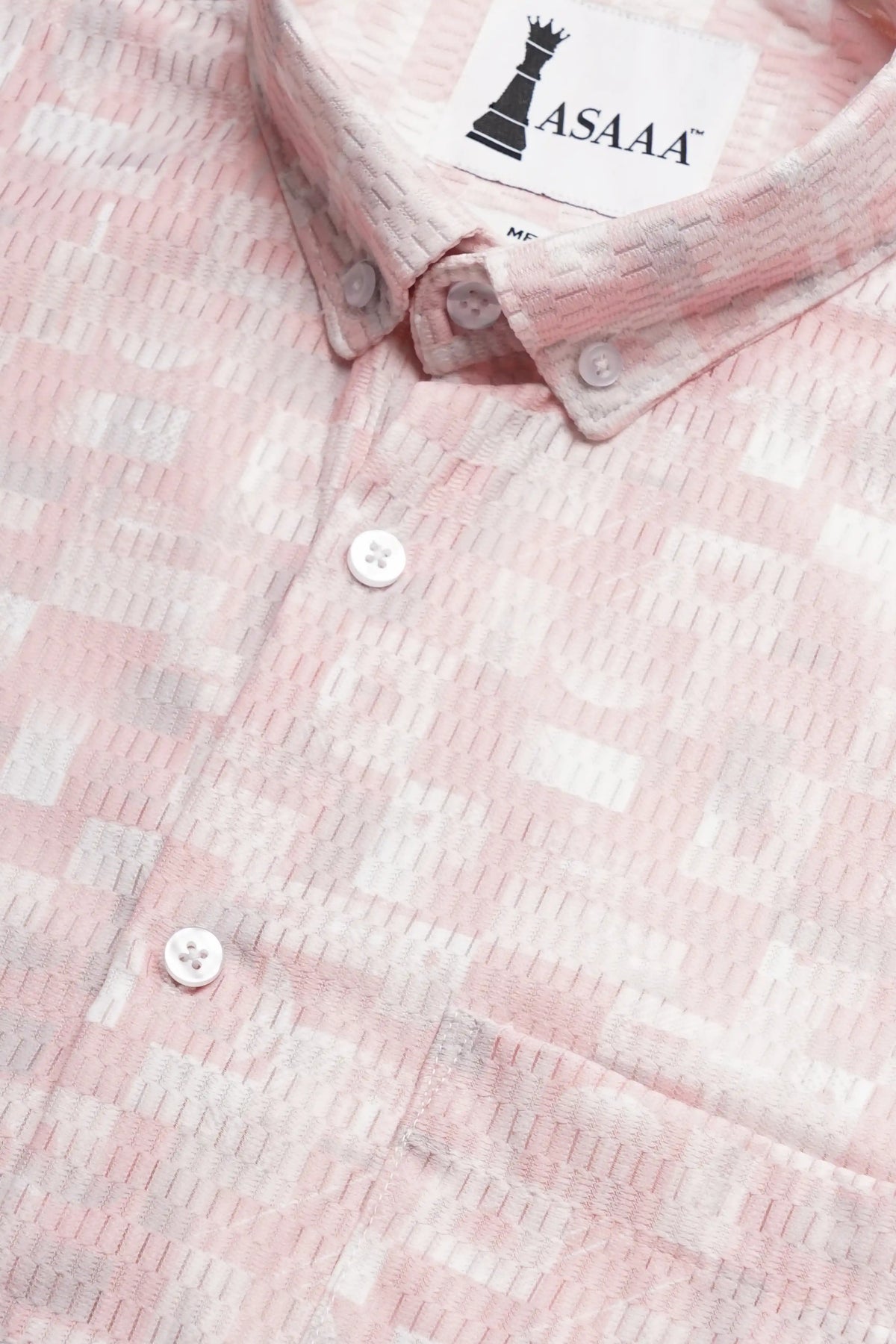LINOPRINT printed shirt in premium cotton with subtle light pattern.
