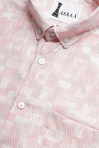 LINOPRINT printed shirt in premium cotton with subtle light pattern.