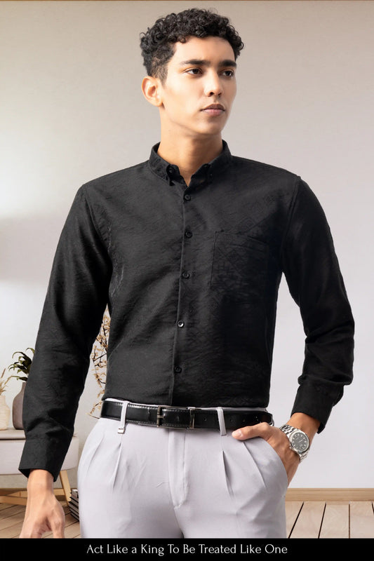 DARK EMBER TEXTURED SHIRT