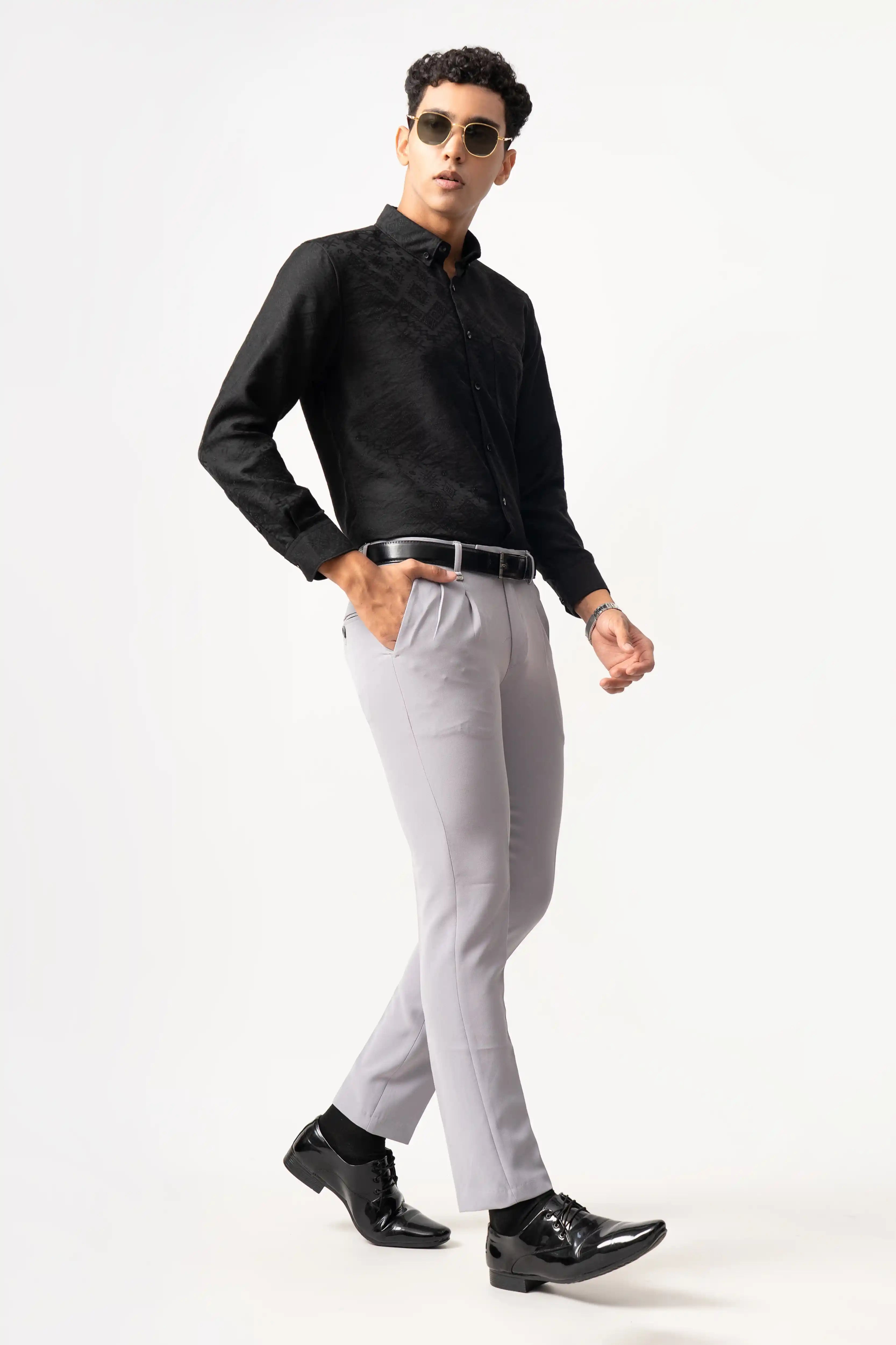 DARK EMBER TEXTURED SHIRT