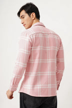 COTBRUS CHECK SHIRT with classic pink checkered pattern, comfort fit design, and premium cotton fabric for all-day comfort.