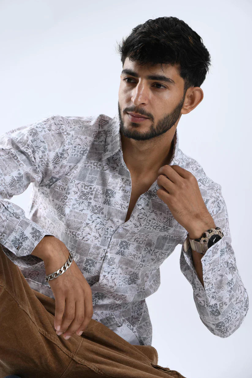 Stylish Coral Garden shirt for men in vibrant print.