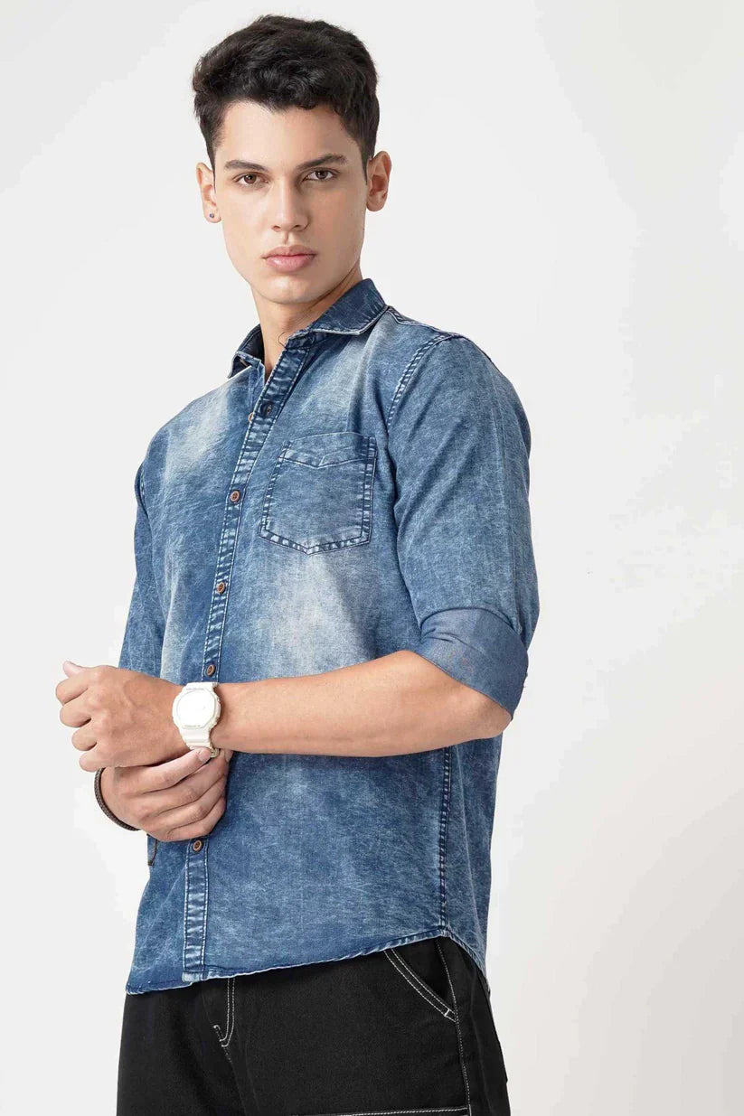 Men's Slate Haz denim shirt, comfortable and durable.