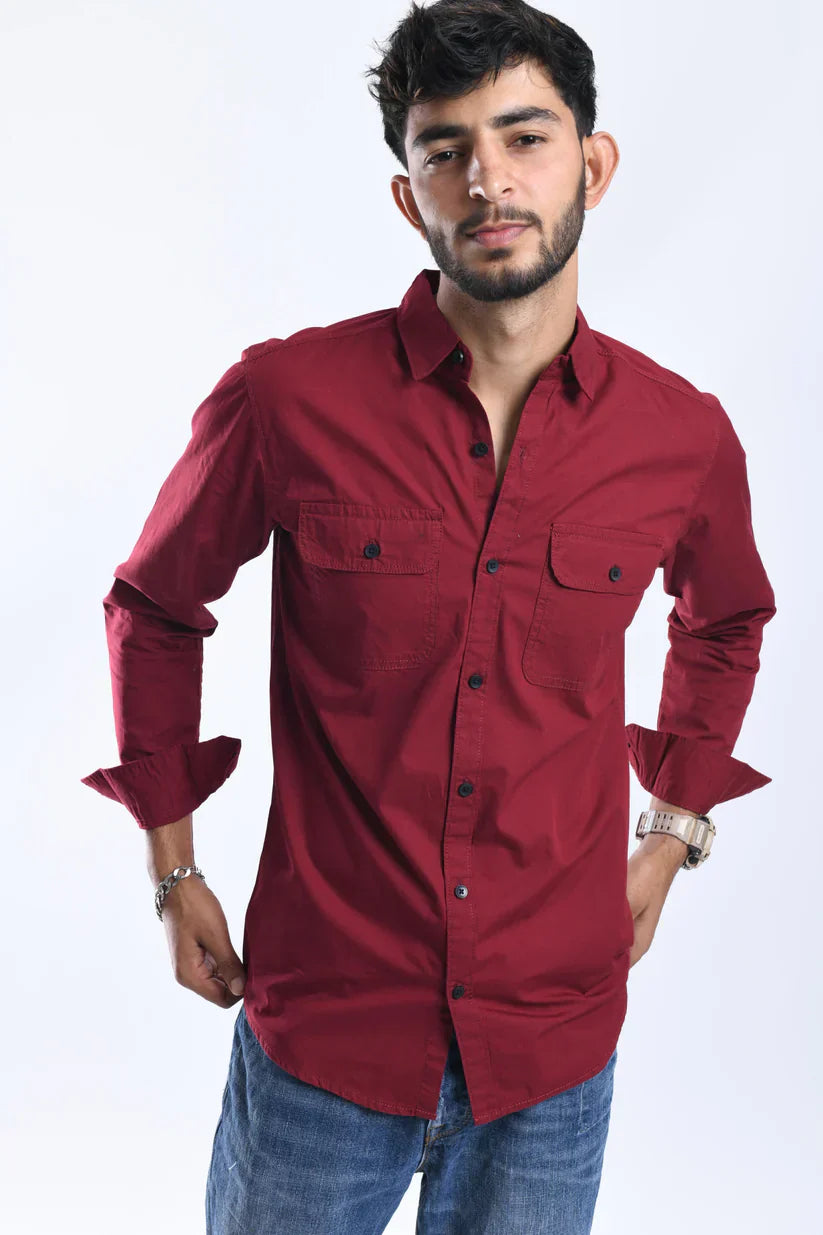 Men's Cherry Citadel Shirt, 100% cotton, sophisticated and comfortable.