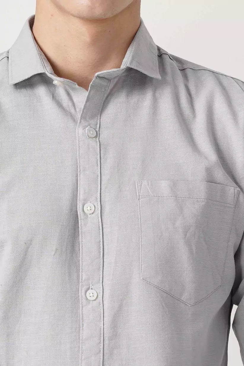 ice blue linen shirt for men, stylish and comfortable