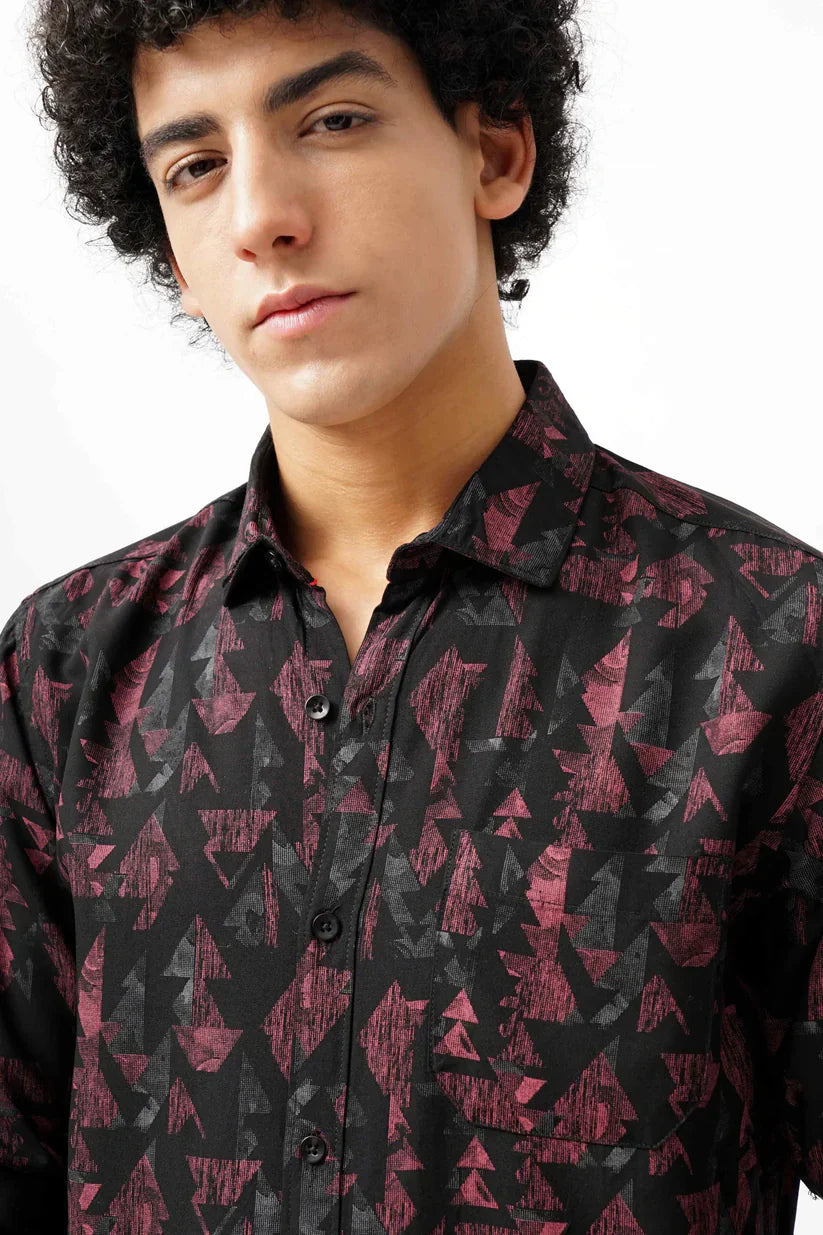 MAROON AZURE CANVAS SHIRT with stylish design and premium fabric for men.