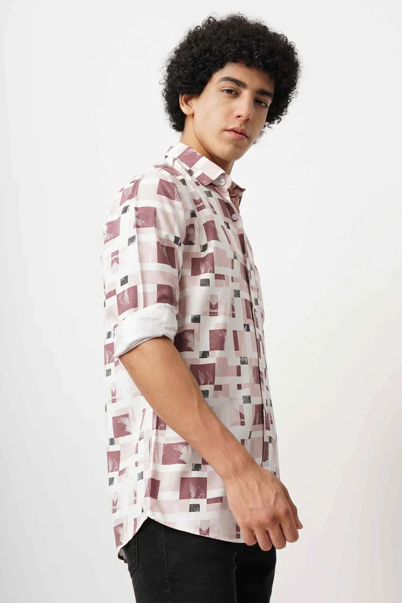 Men's pink azure canvas shirt with stylish design and premium comfort.